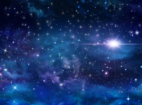 Brilliant Star Illuminates the Cosmic Night Sky