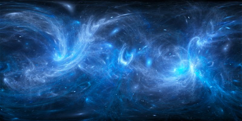 Swirling Blue Energy in Deep Cosmic Space