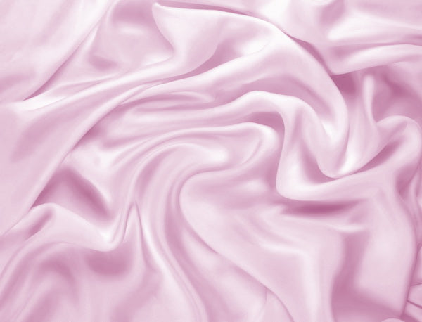Soft Pink Satin Fabric with Elegant Folds