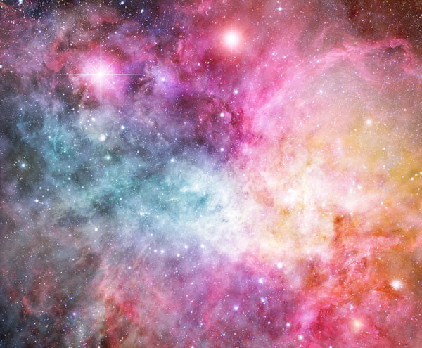Colorful Cosmic Nebula with Twinkling Stars