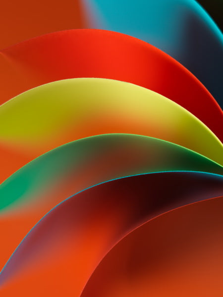Curved Layers of Vivid Abstract Color Sheets