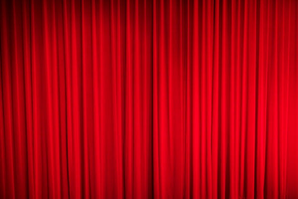 Classic Red Theater Curtain with Soft Pleats