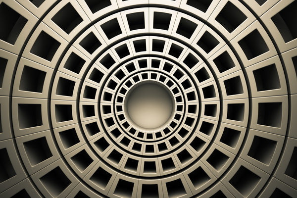 Geometric Tunnel of Concentric Square Rings