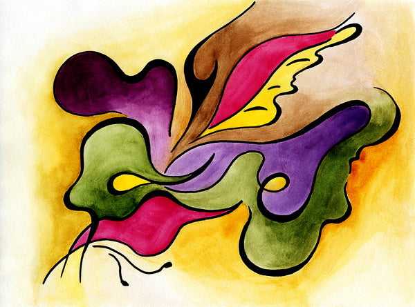 Biomorphic Bloom: An Abstract Unfolding of Color
