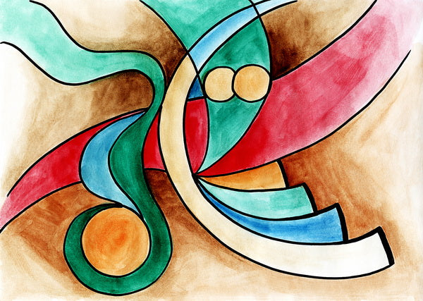 Fluid Forms: A Colorful Abstract Expression