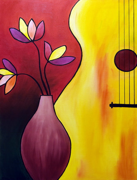 Melody in Bloom: Harmony of Strings and Petals