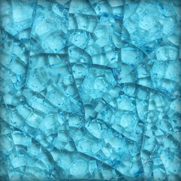 Aqua Shards: A Mosaic of Fractured Blue Glass with Crystalline Texture