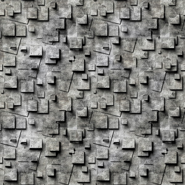Textured Terrain: An Abstract Landscape of Concrete Blocks and Shadows