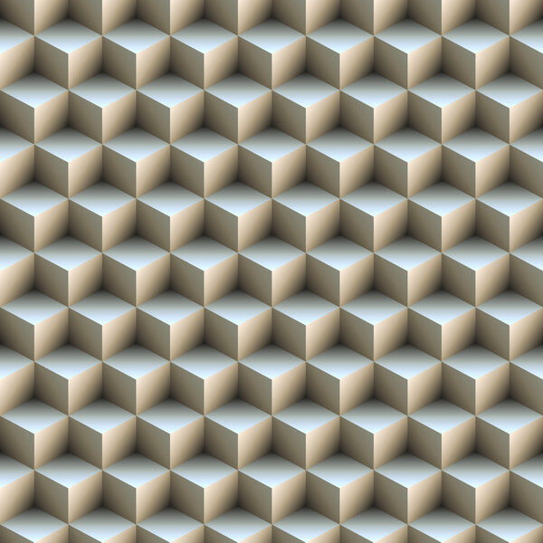3D Geometric Cube Pattern
