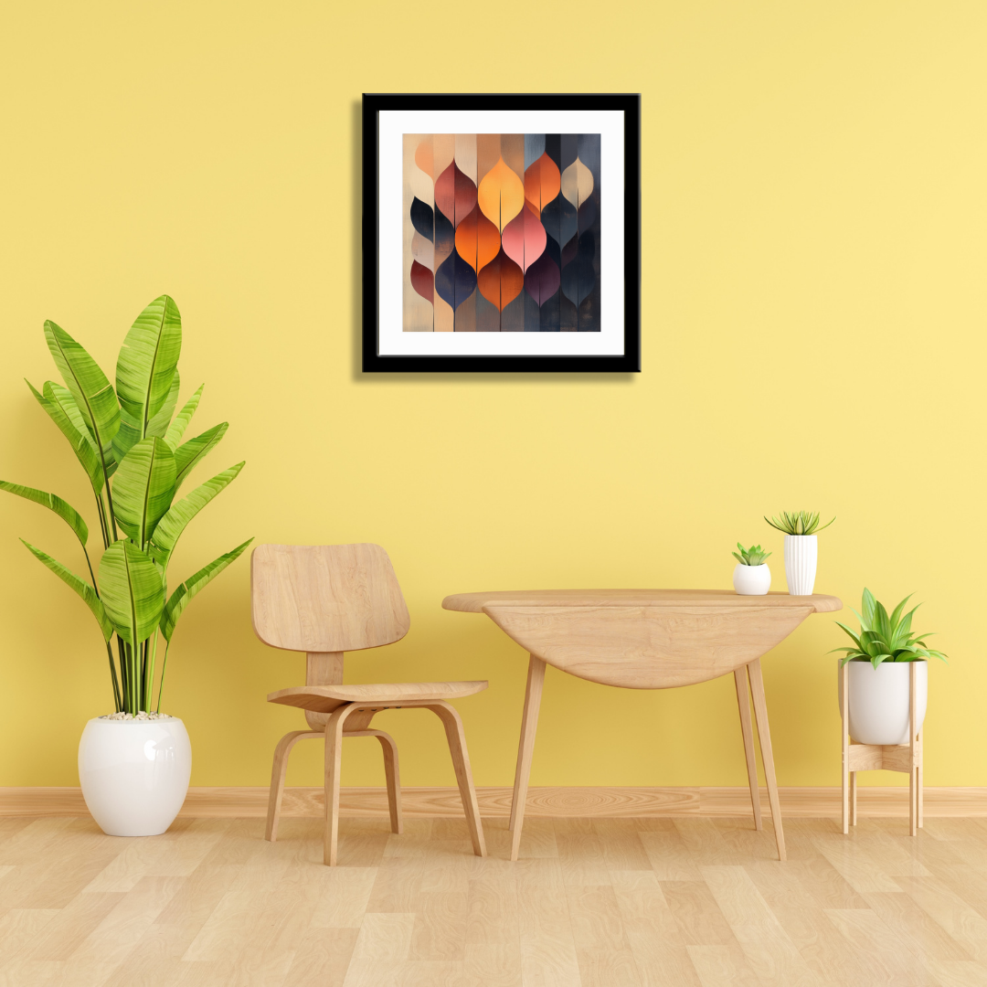 Abstract Autumn Leaves Art on Vertical Panels