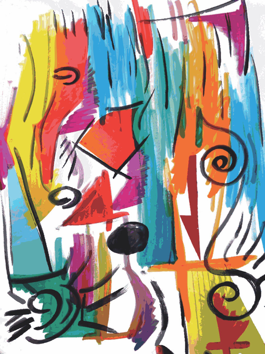 Abstract Color Expression – Modern Artistic Visual