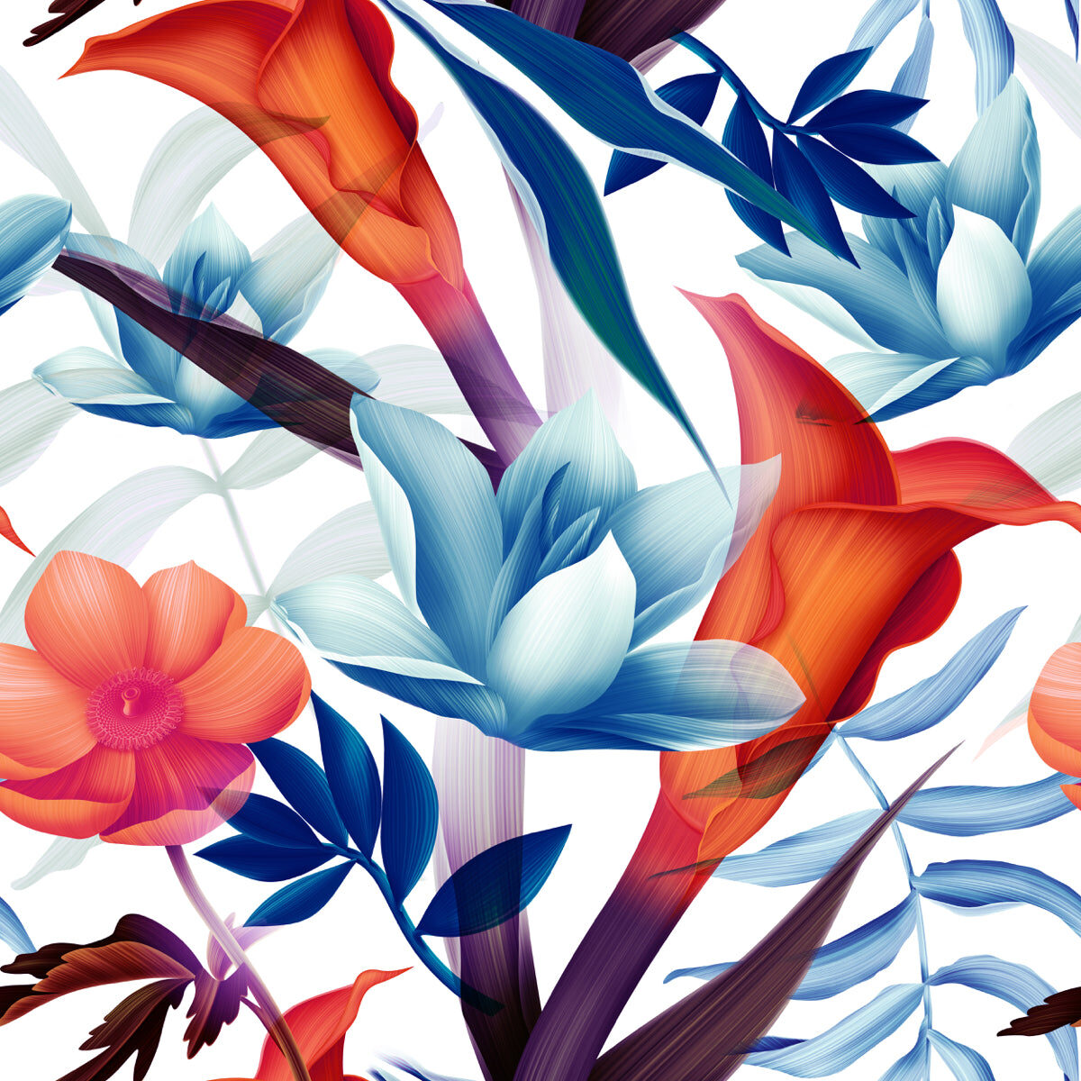 Abstract Floral Fusion – Modern Botanical Art