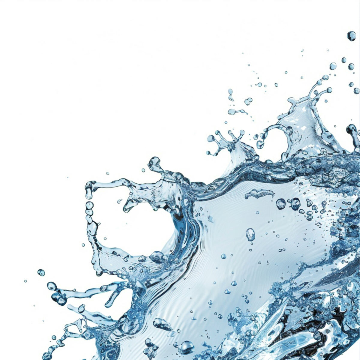 Aqua Splash Edge Stretch Ceiling – Crystal Water Burst Design