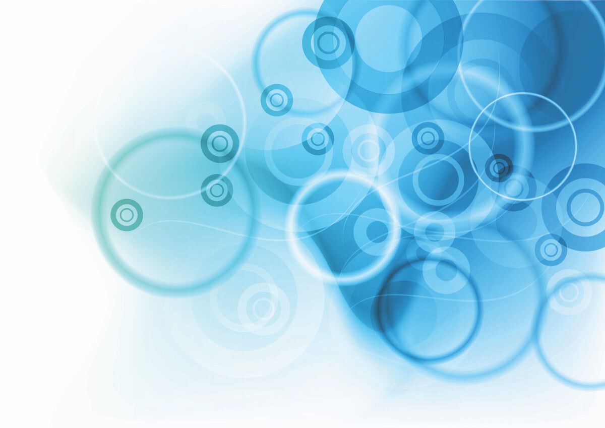 Blue Abstract Bubble Stretch Ceiling – Modern Fluid Design