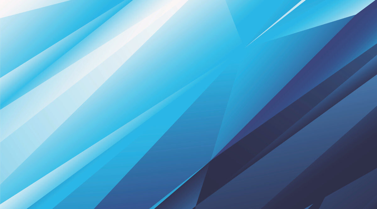 Blue Prism Gradient Stretch Ceiling – Modern Geometric Design