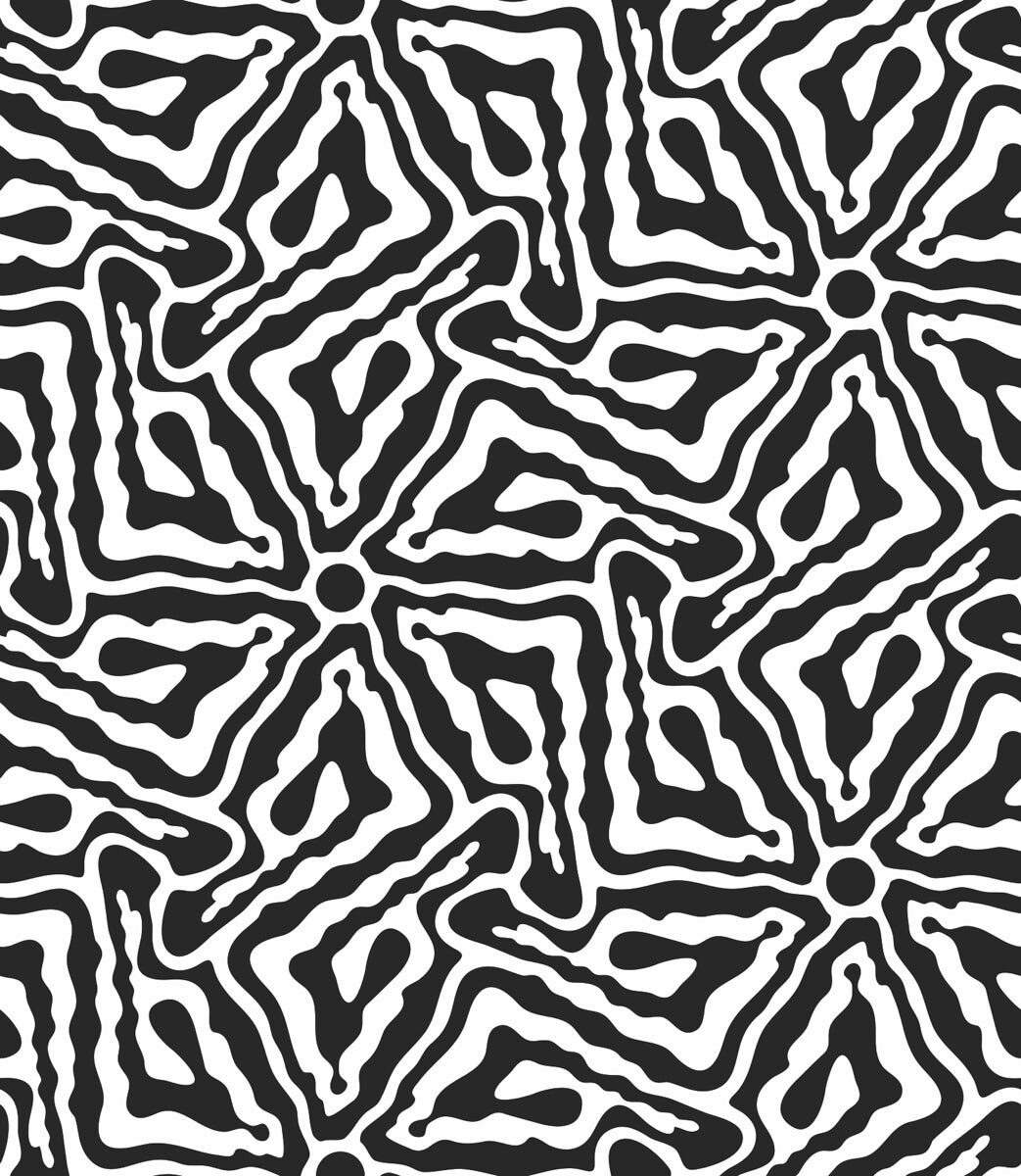 Bold Abstract Monochrome Optical Illusion Pattern