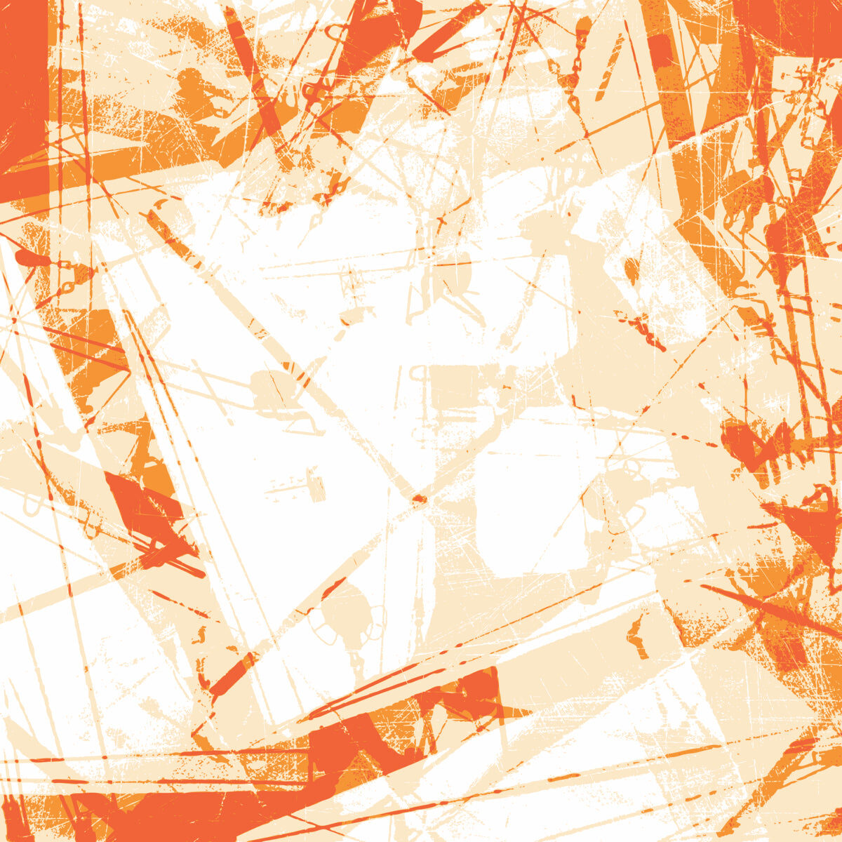 Bold Abstract Orange & Beige Grunge Texture Artwork