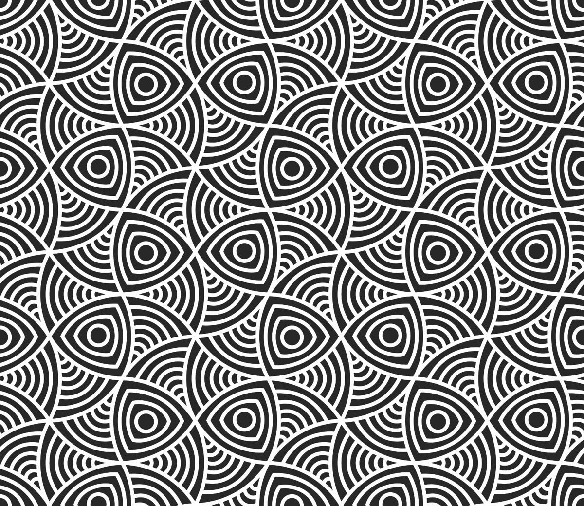 Bold Geometric Black and White Pattern Design