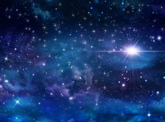 Brilliant Star Illuminates the Cosmic Night Sky