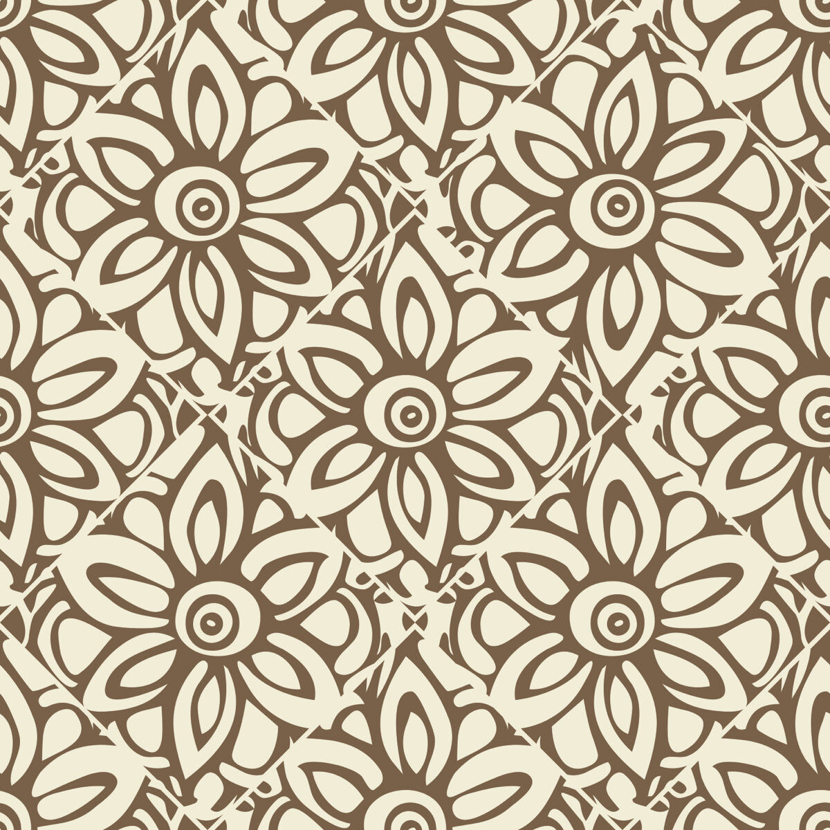 Classic Beige Floral Pattern Stretch Ceiling – Timeless Decorative Design