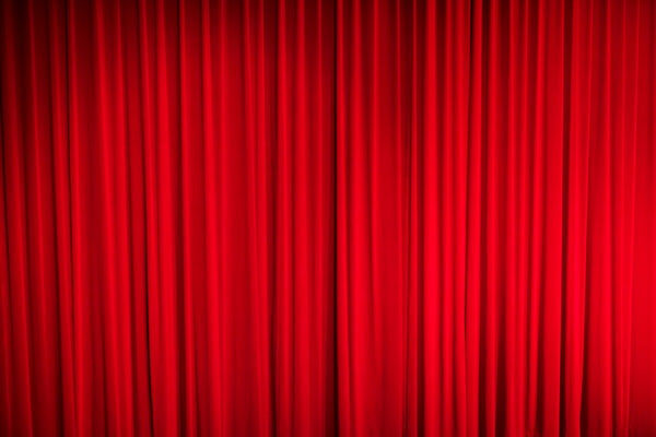 Classic Red Theater Curtain with Soft Pleats