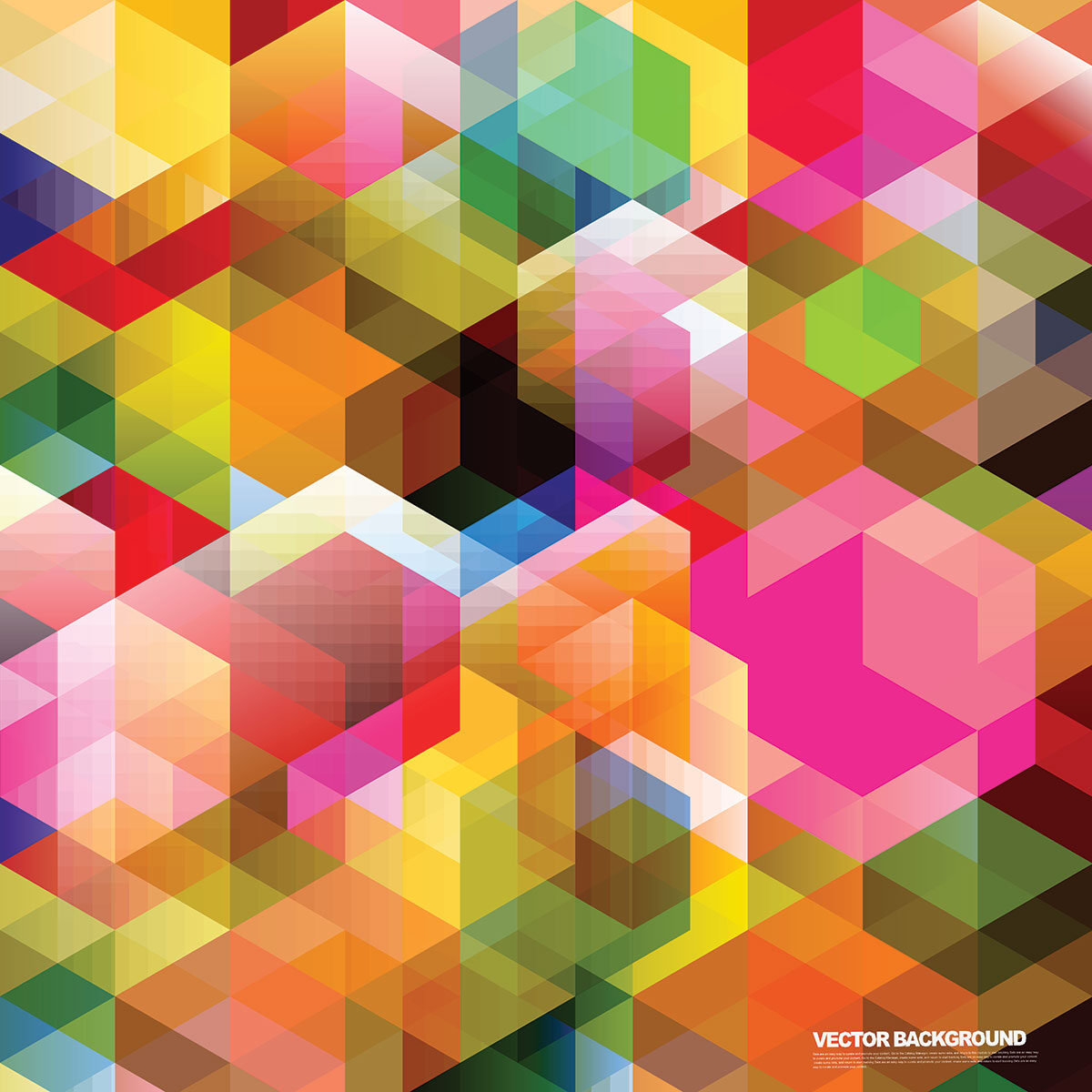Colorful Geometric Pattern Stretch Ceiling – Modern Abstract Mosaic Design