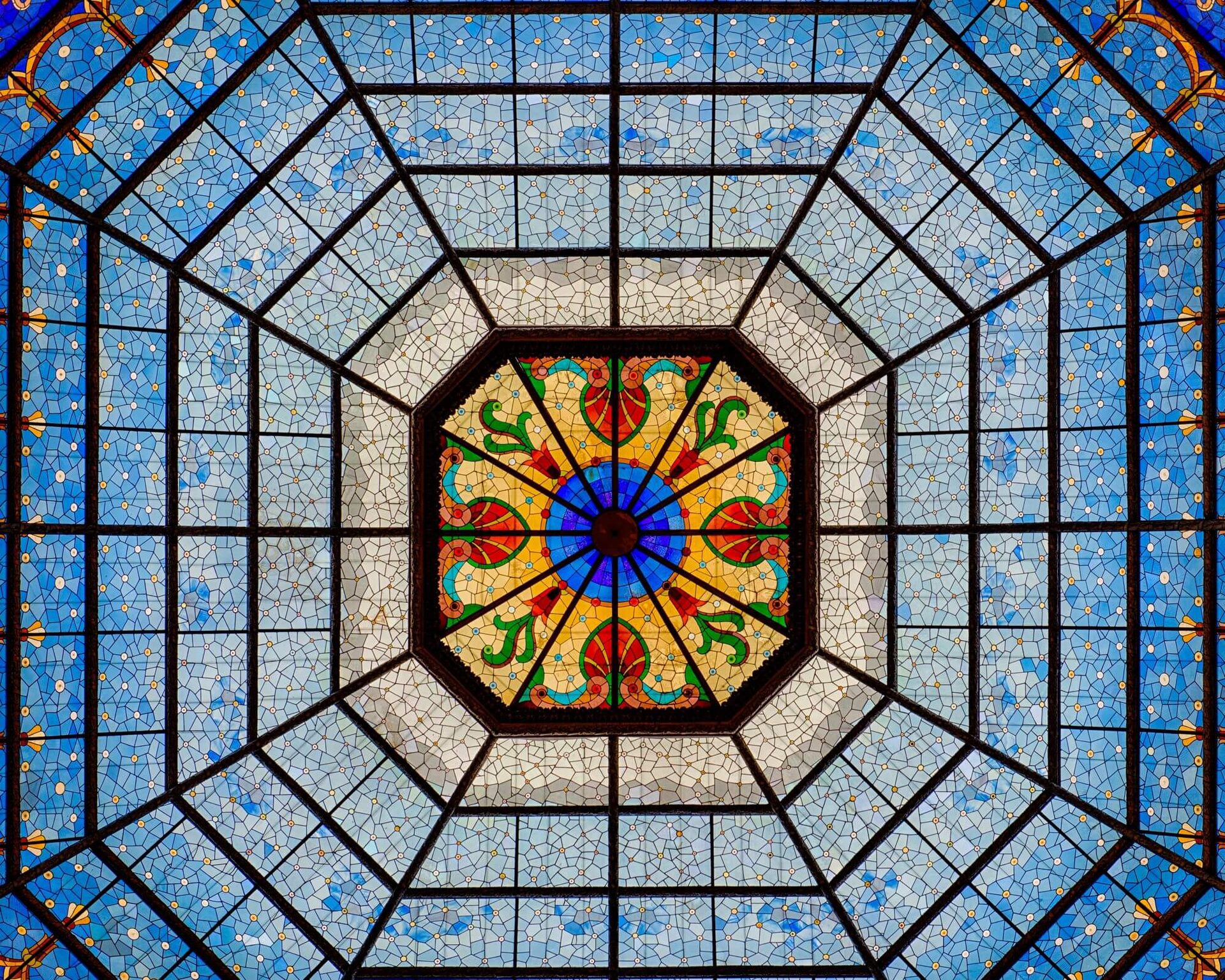 Colorful Stained Glass Dome