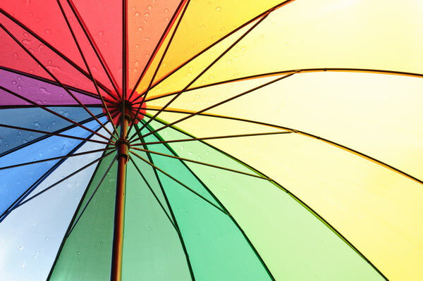 Colorful Umbrella Under the Rain
