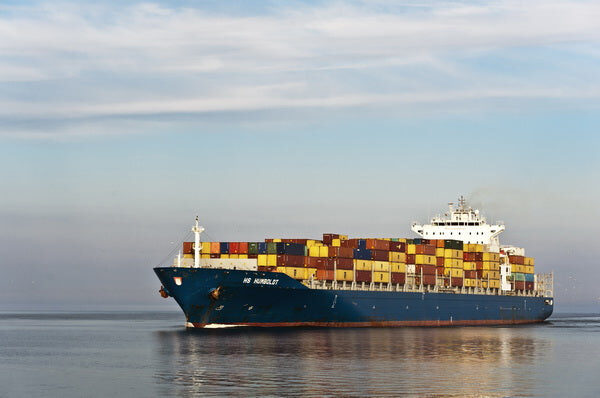 Container Ship on Calm Waters