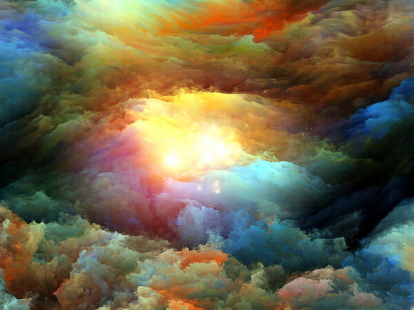 Cosmic Clouds in an Elegant Modern Lounge