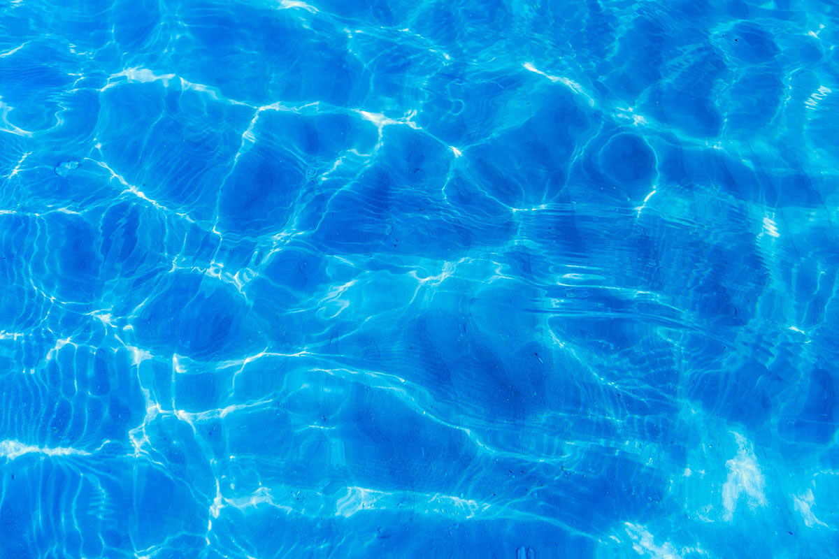 Crystal Blue Water Stretch Ceiling – Refreshing Pool Surface Design
