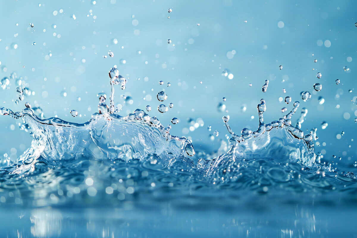 Crystal Water Splash Stretch Ceiling – Dynamic Aqua Drop Design