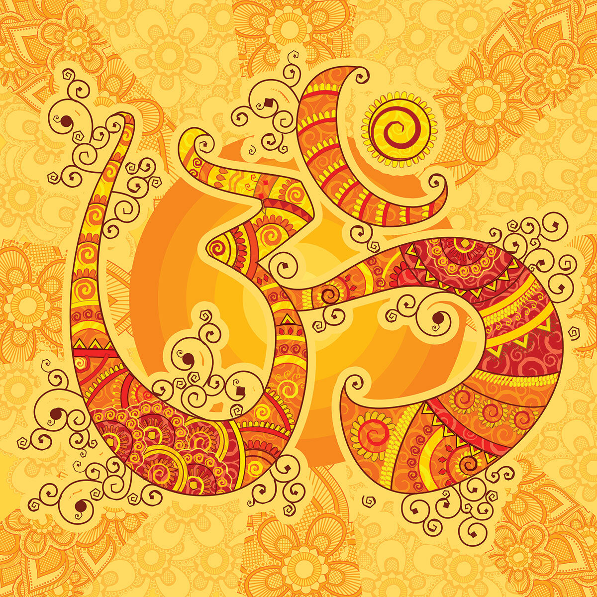Decorative Om Symbol Stretch Ceiling – Traditional Spiritual Art Design