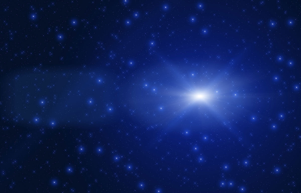 Deep Blue Starfield Stretch Ceiling – Elegant Night Sky Design