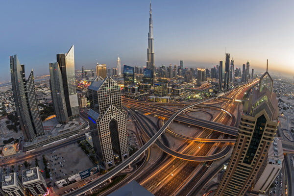 Dubai Cityscape: The Modern Skyline at Dusk