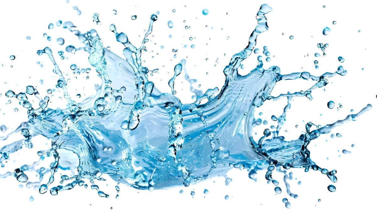 Dynamic Aqua Burst Stretch Ceiling – High-Impact Water Splash Design