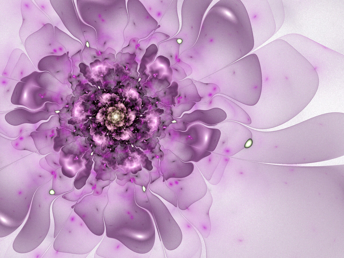 Elegant Abstract Floral in Soft Purple Tones