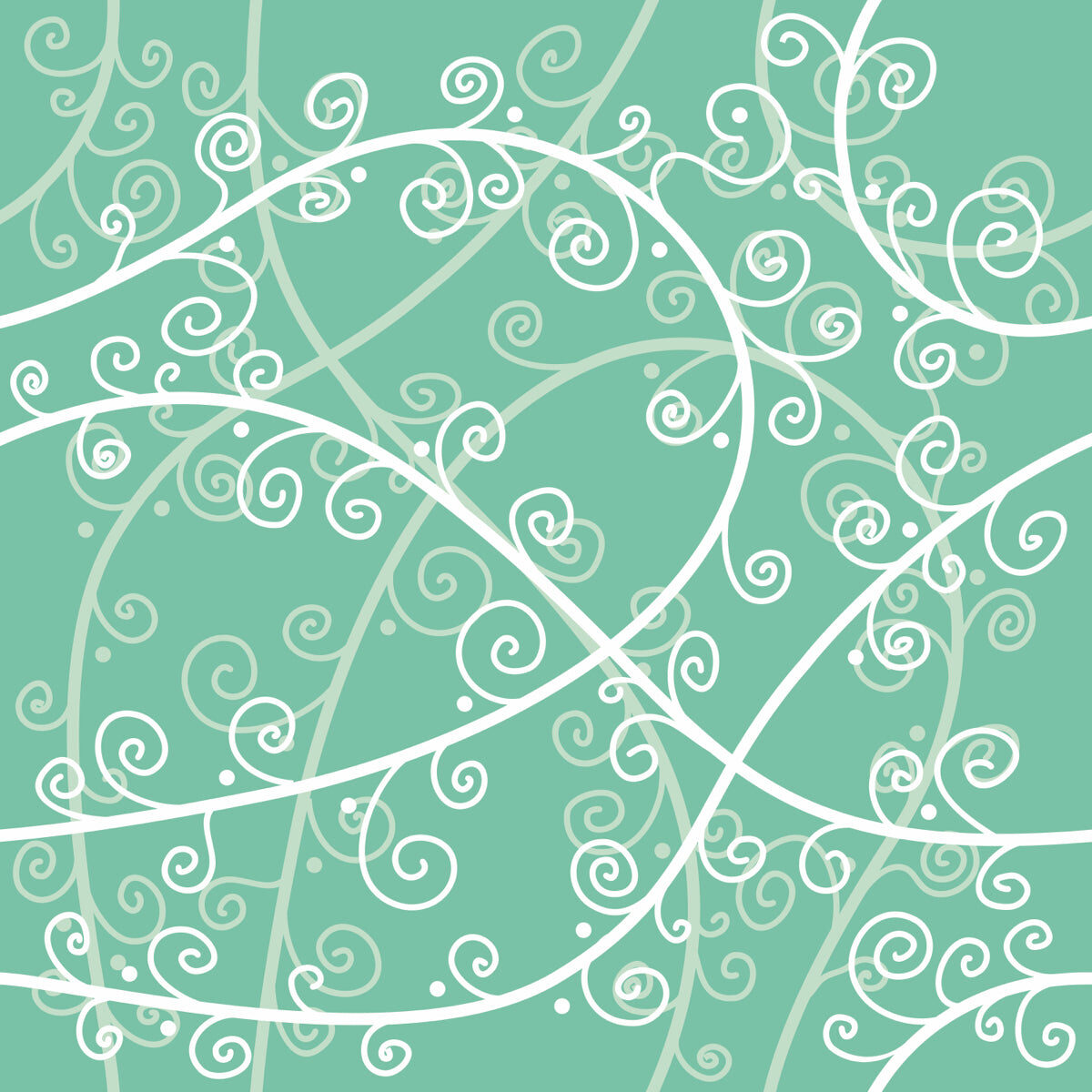 Elegant Mint Swirl Stretch Ceiling Design