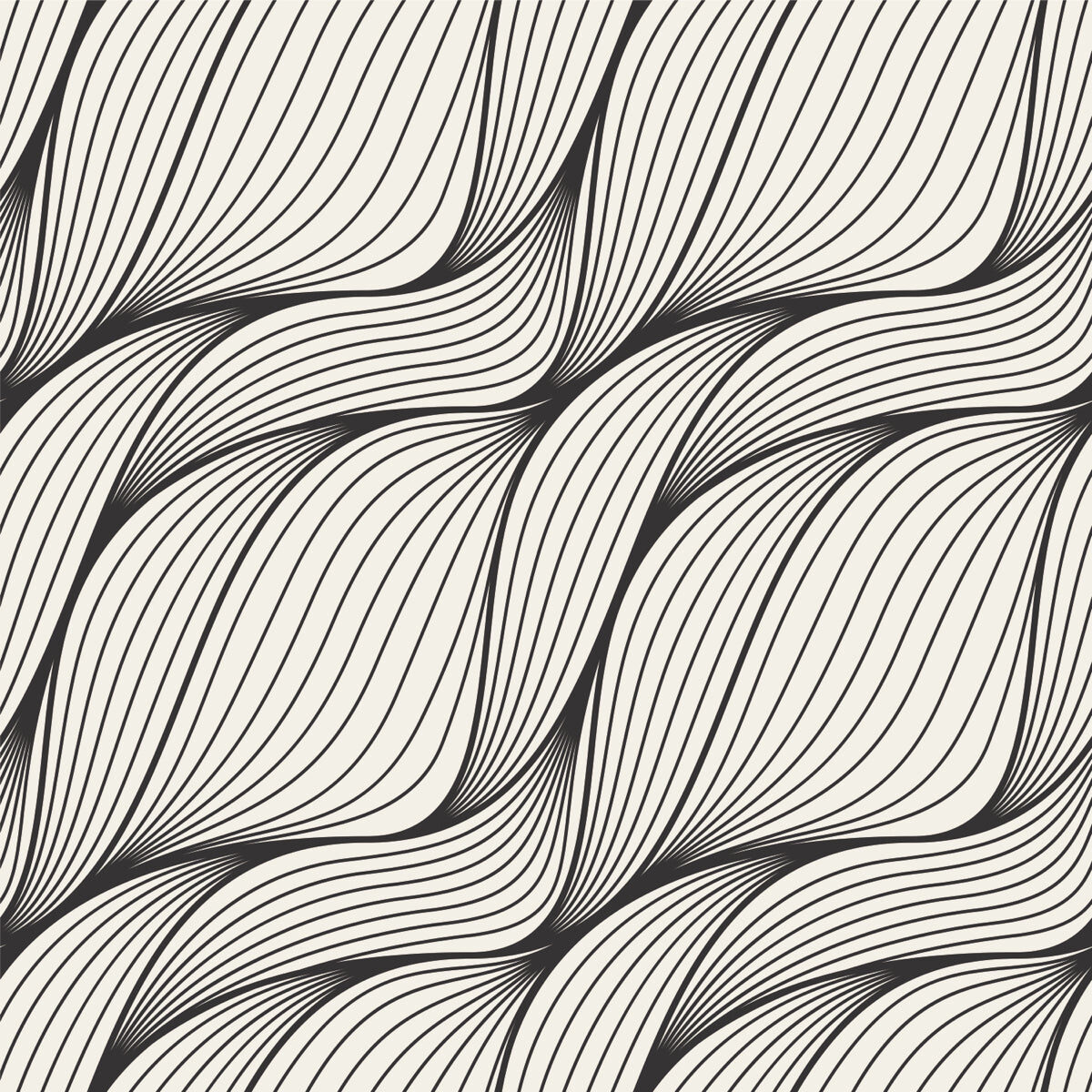 Elegant Monochrome Flow Lines Stretch Ceiling Design