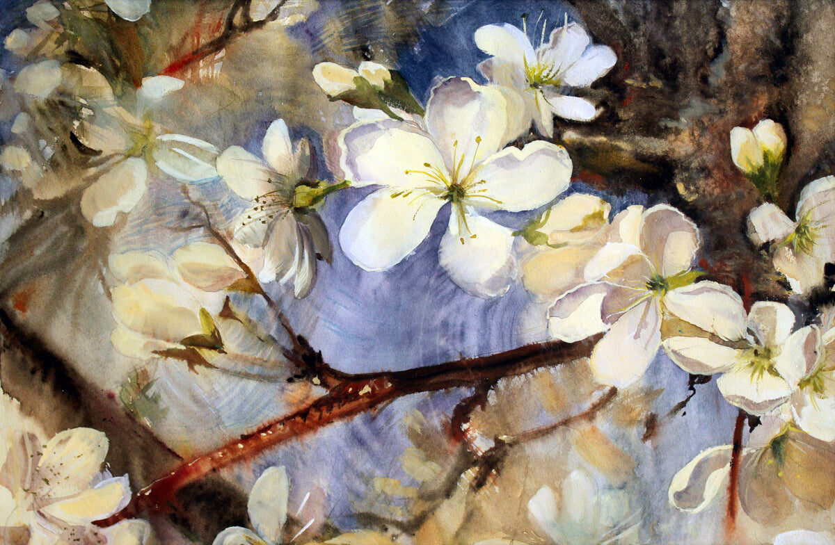 Elegant Watercolor Blossom Art – Nature Wall Decor