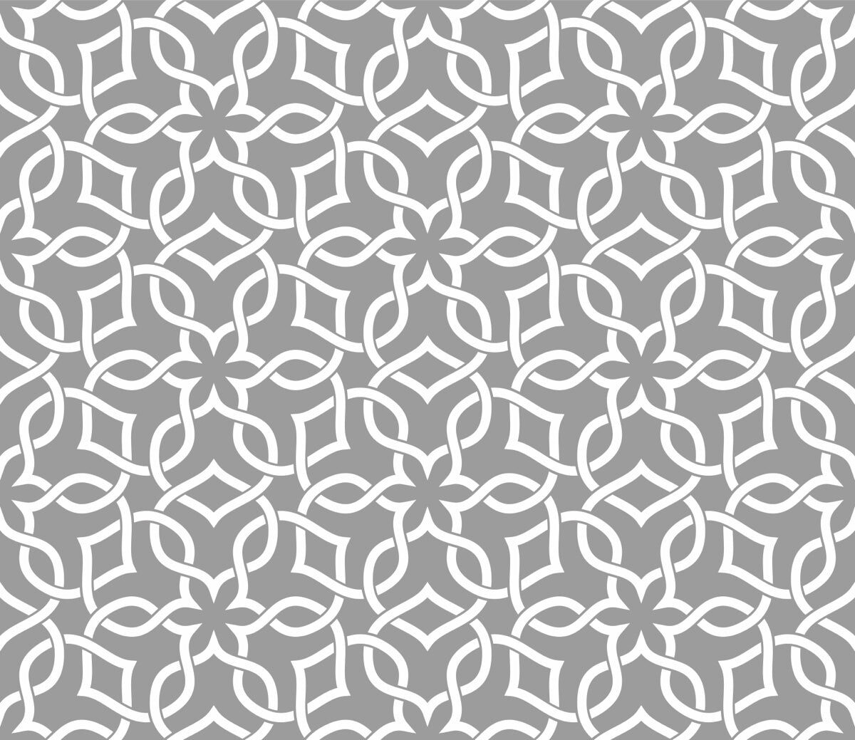Elegant White Geometric Floral Pattern Design