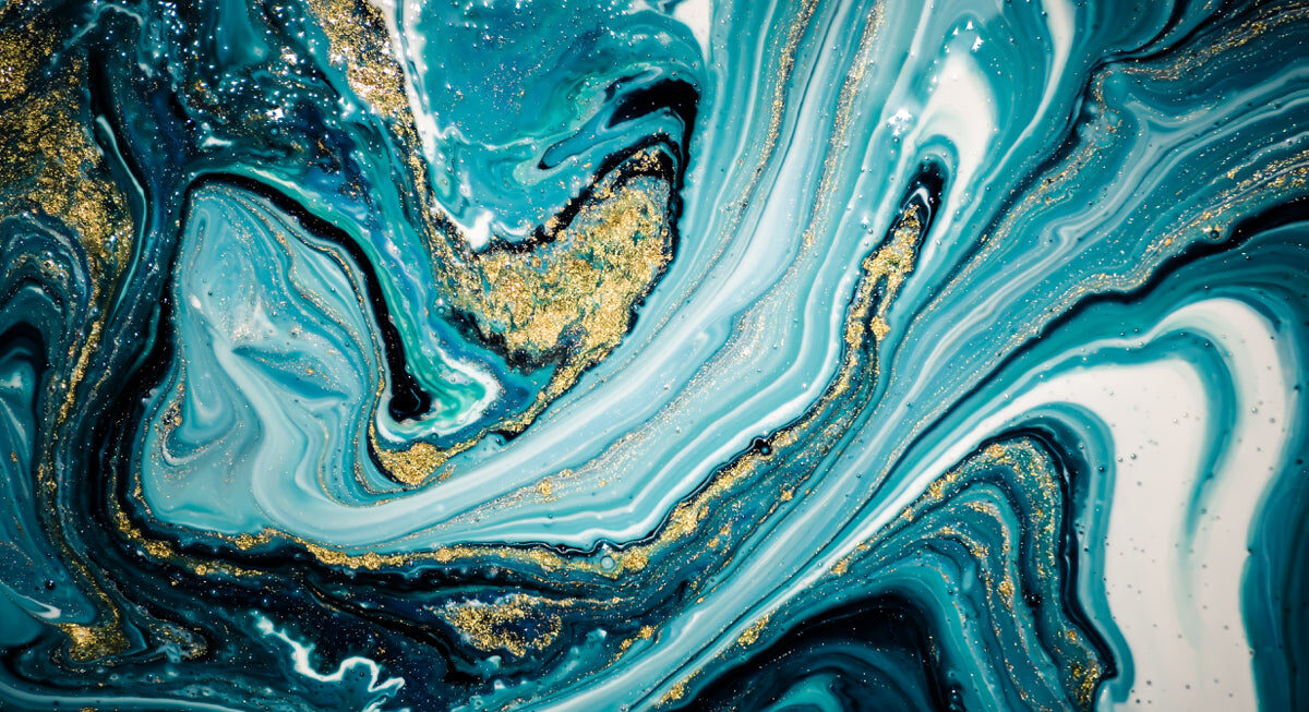 Emerald Gold Luxury Marble Texture Artwork