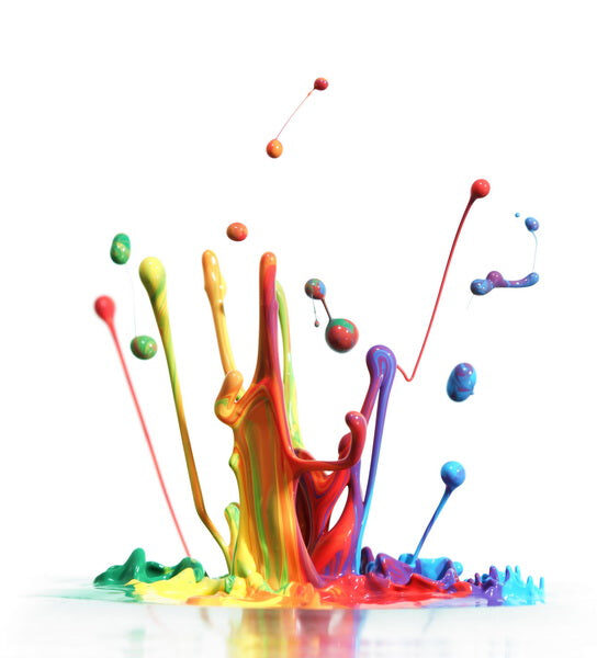 Exploding Rainbow Paint Splash