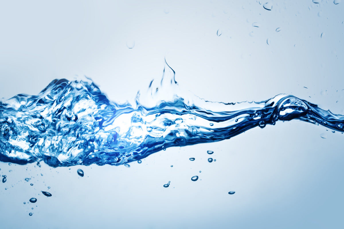 Flowing Blue Water Stream Stretch Ceiling – Clean Aqua Motion Design