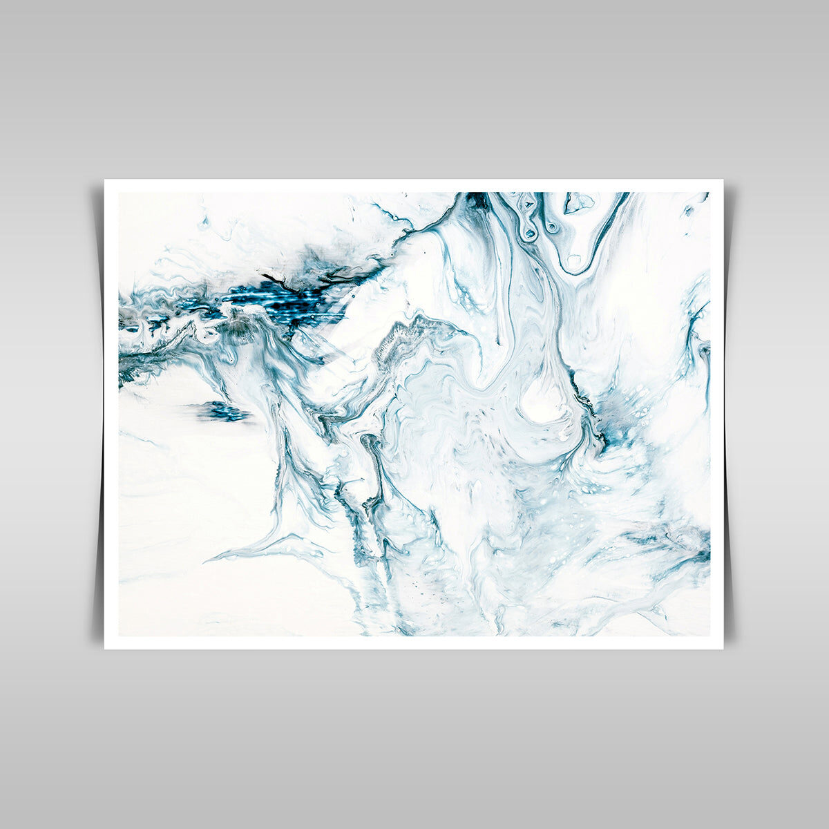 “Blue Abstract Canvas: Close-Up of Contemporary Hand-Painted Brush Strokes.”