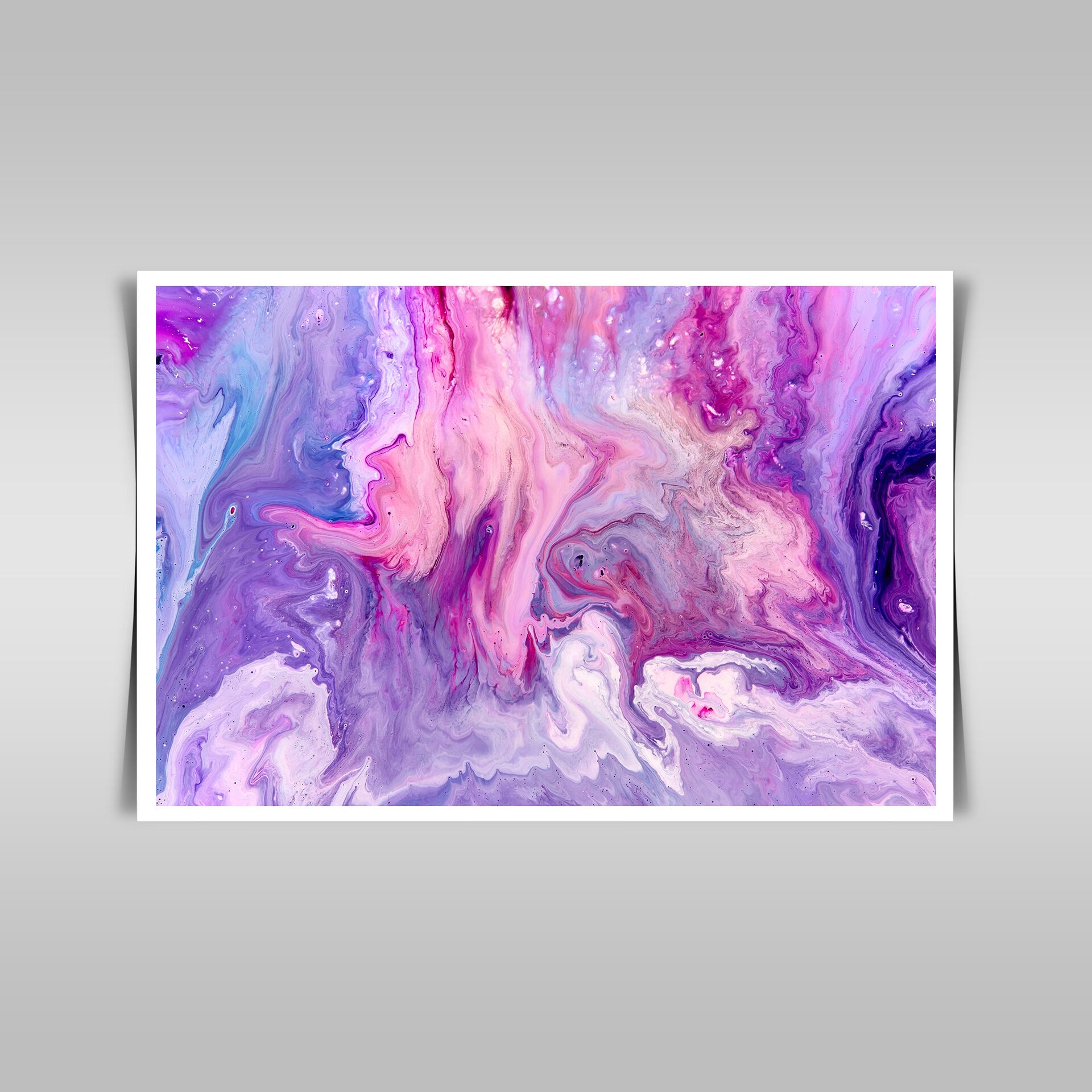 “Purple Abstraction: Acrylic Texture with Marbled Elegance.”