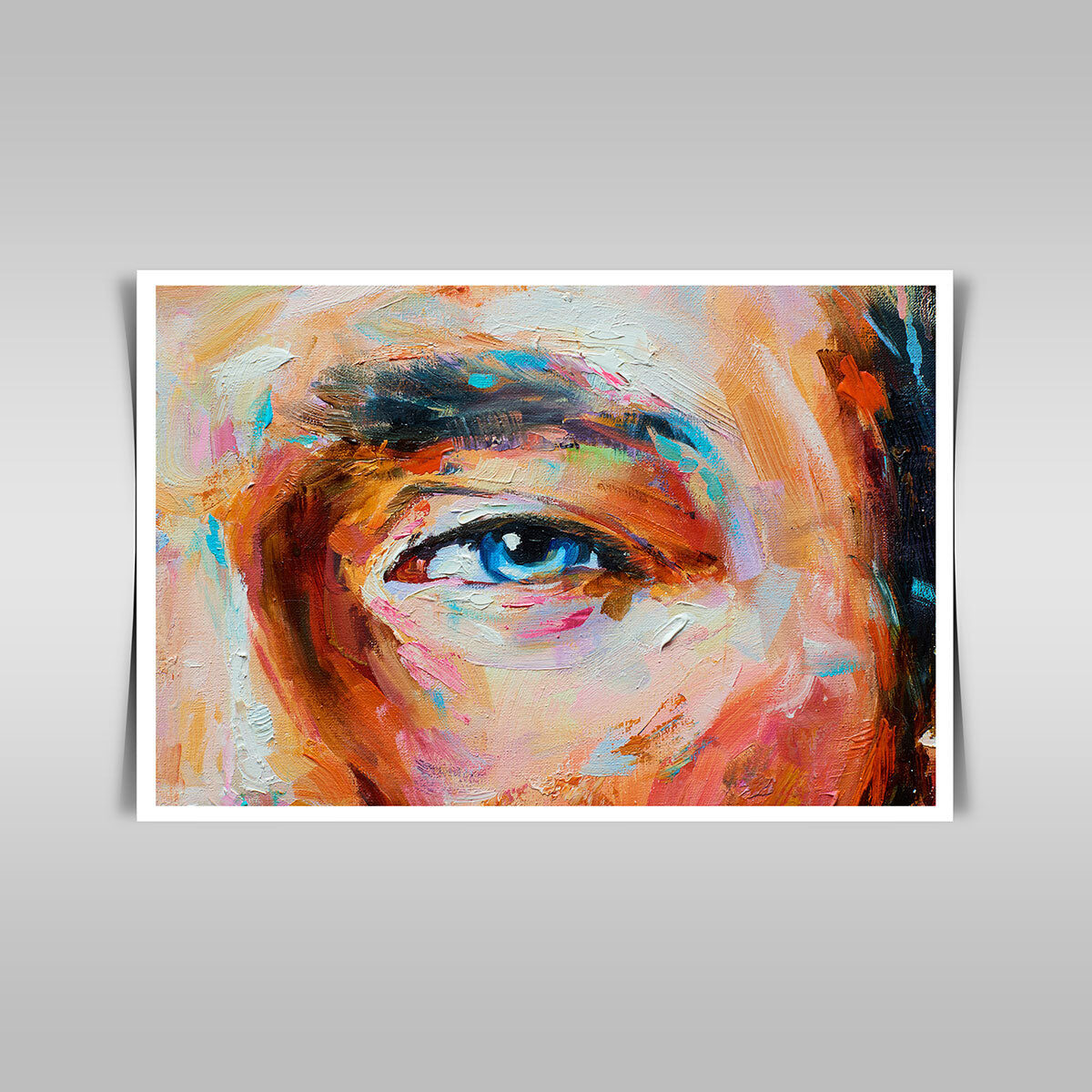 “Detailing a Male Portrait: Oil on Canvas Masterpiece.”