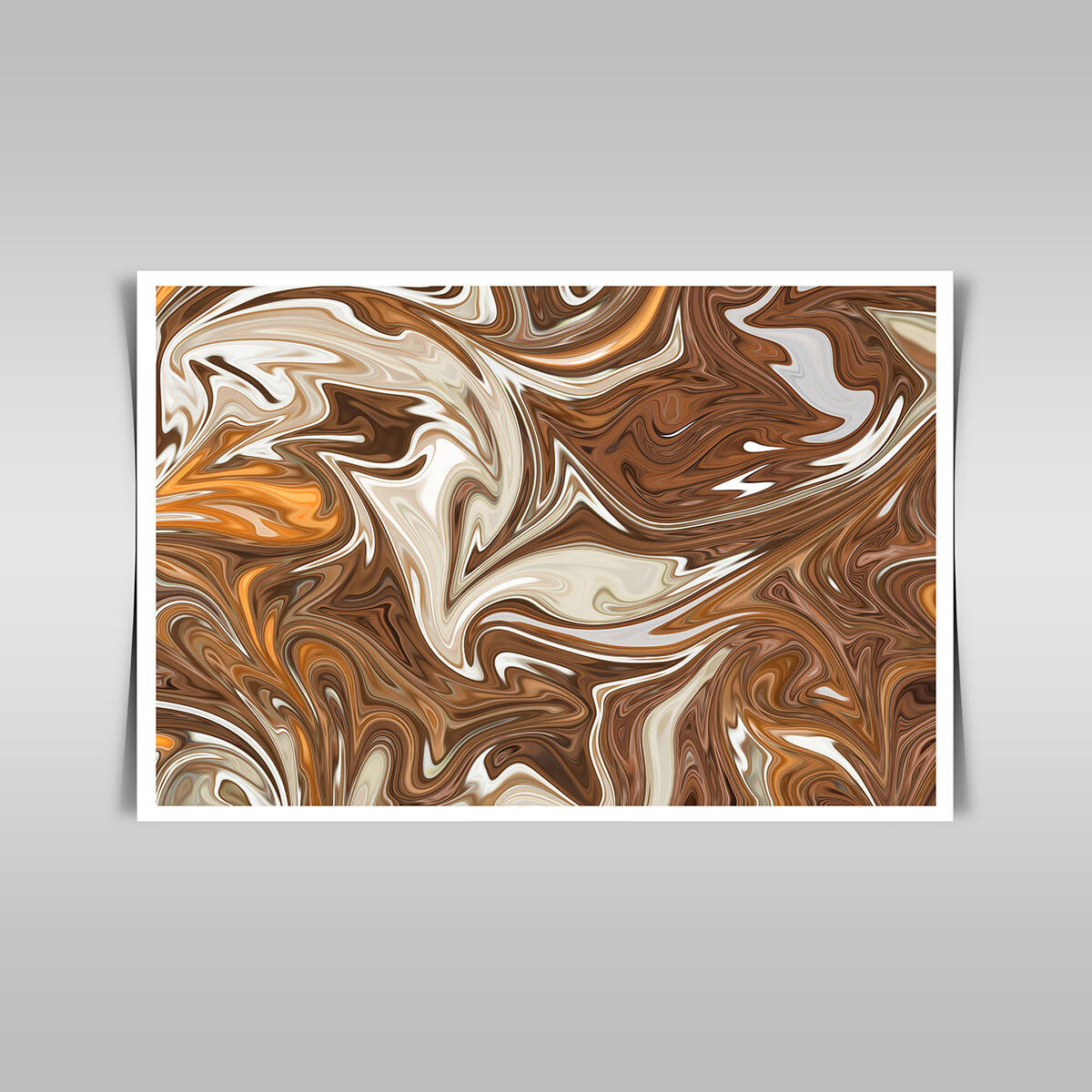 “Liquify Abstract Pattern: Flowing Artistry in Brown, White, and Yellow.”