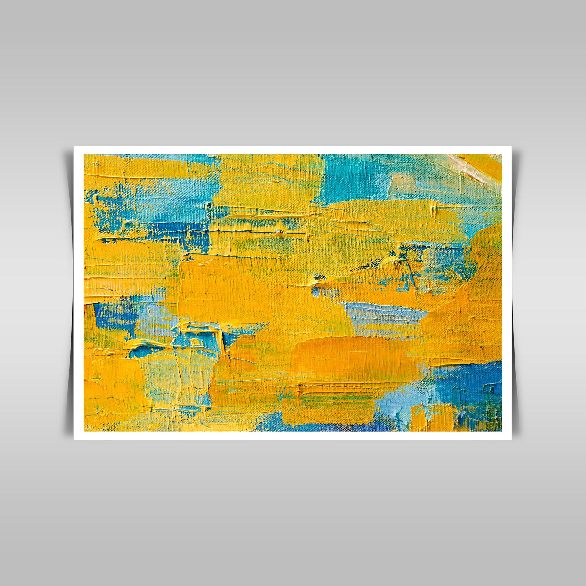 “Vibrant Abstract Oil Painting: Textured Strokes and Multi-Colored Canvas.”