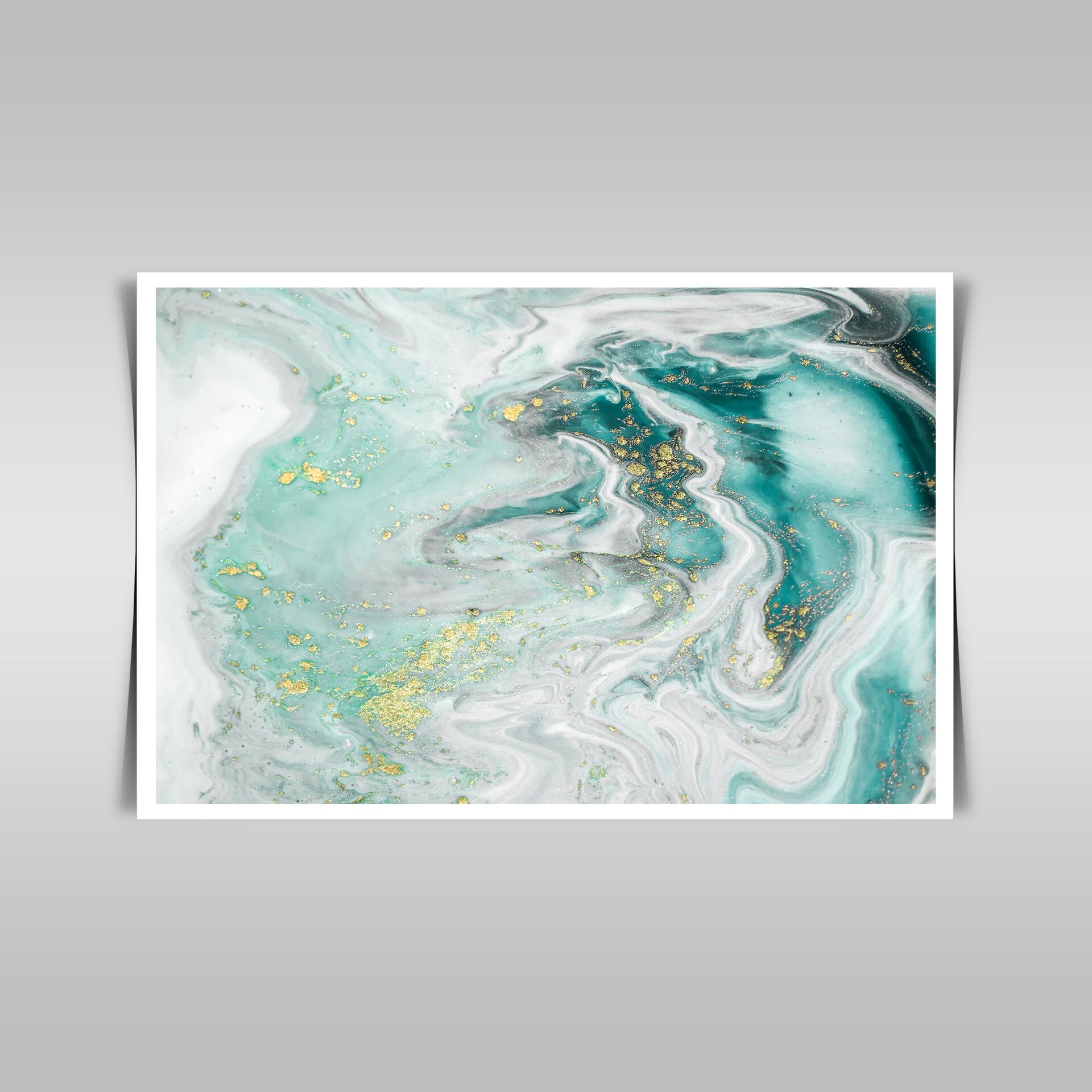 “Natural Luxury with an Oriental Twist: Marbled Effect with Golden Accents.”